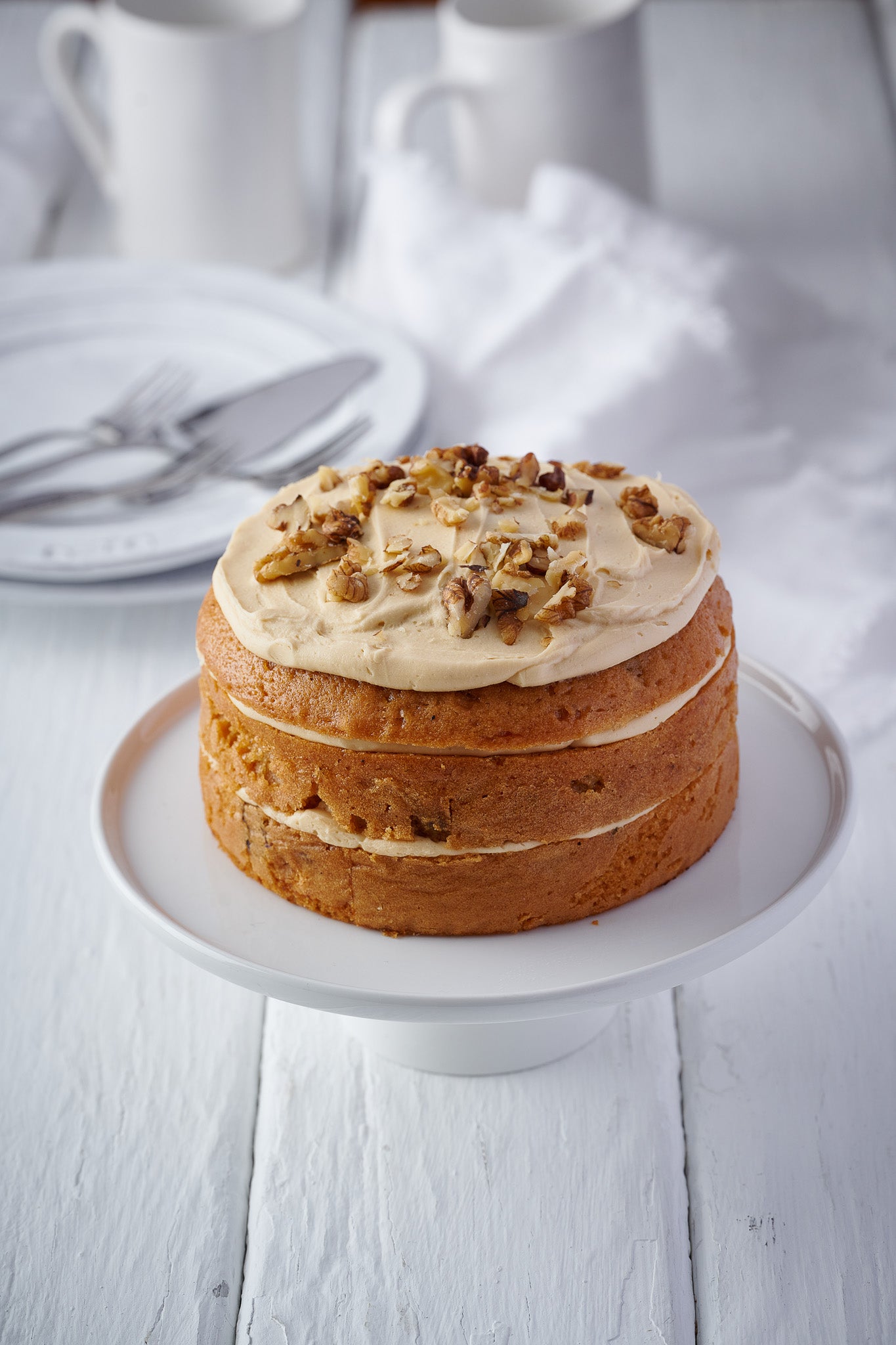 Coffee and Walnut Gateaux - 6 Inch