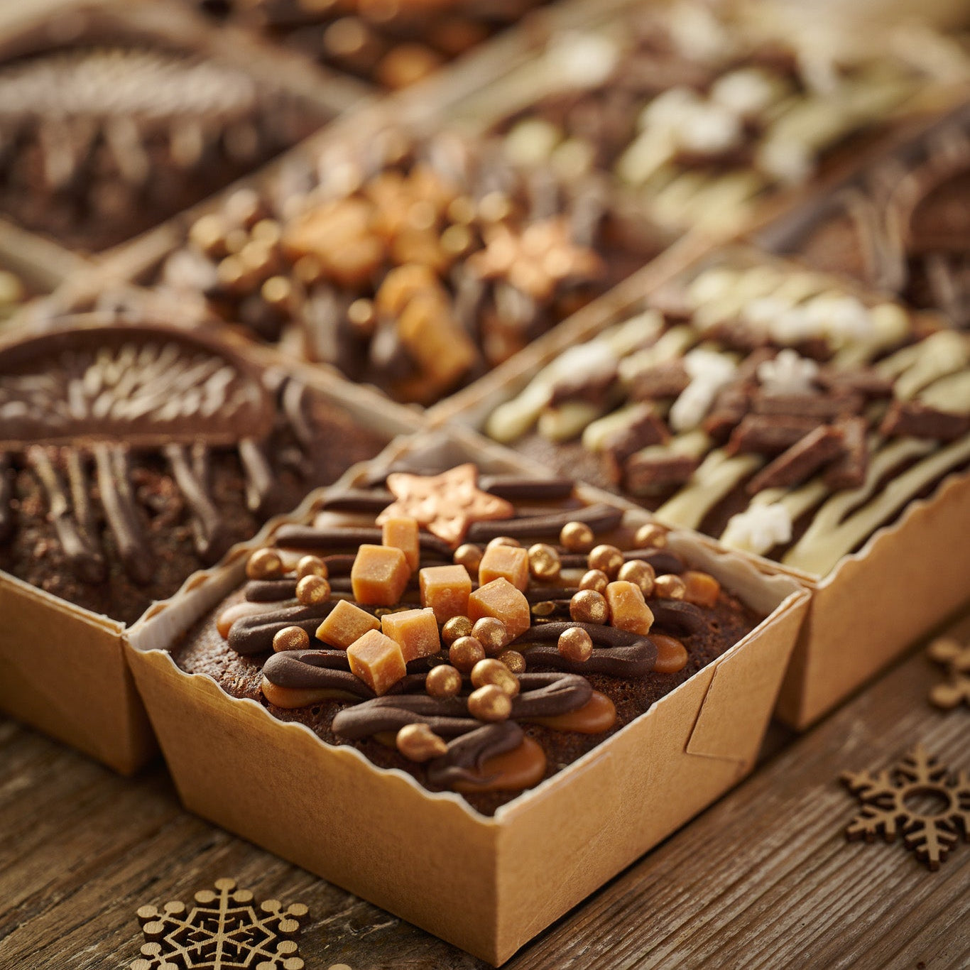 Festive Chocolate Truffle Cakes- Gifting box