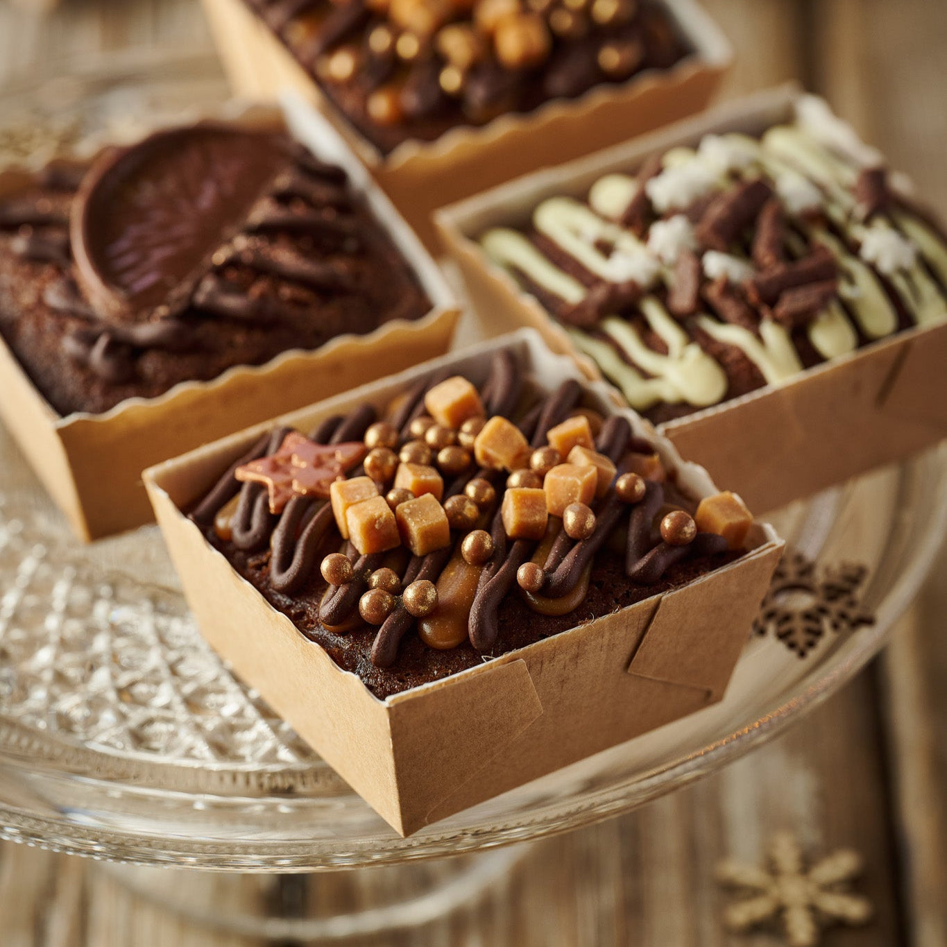 Festive Chocolate Truffle Cakes- Gifting box