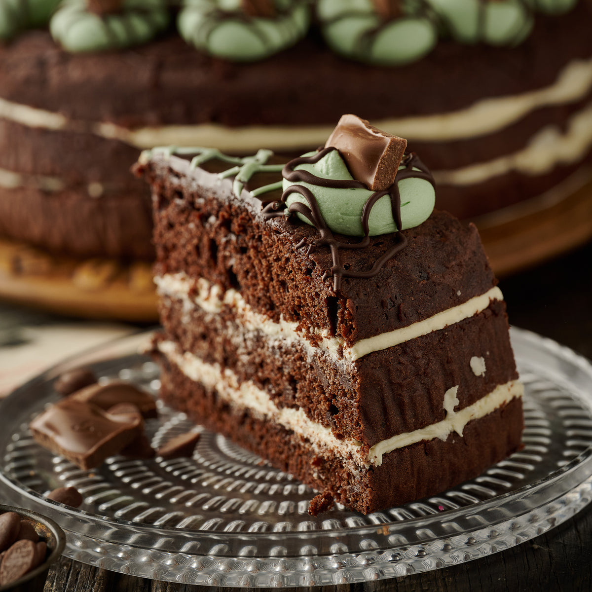 Galaxy Mint Chocolate Cake