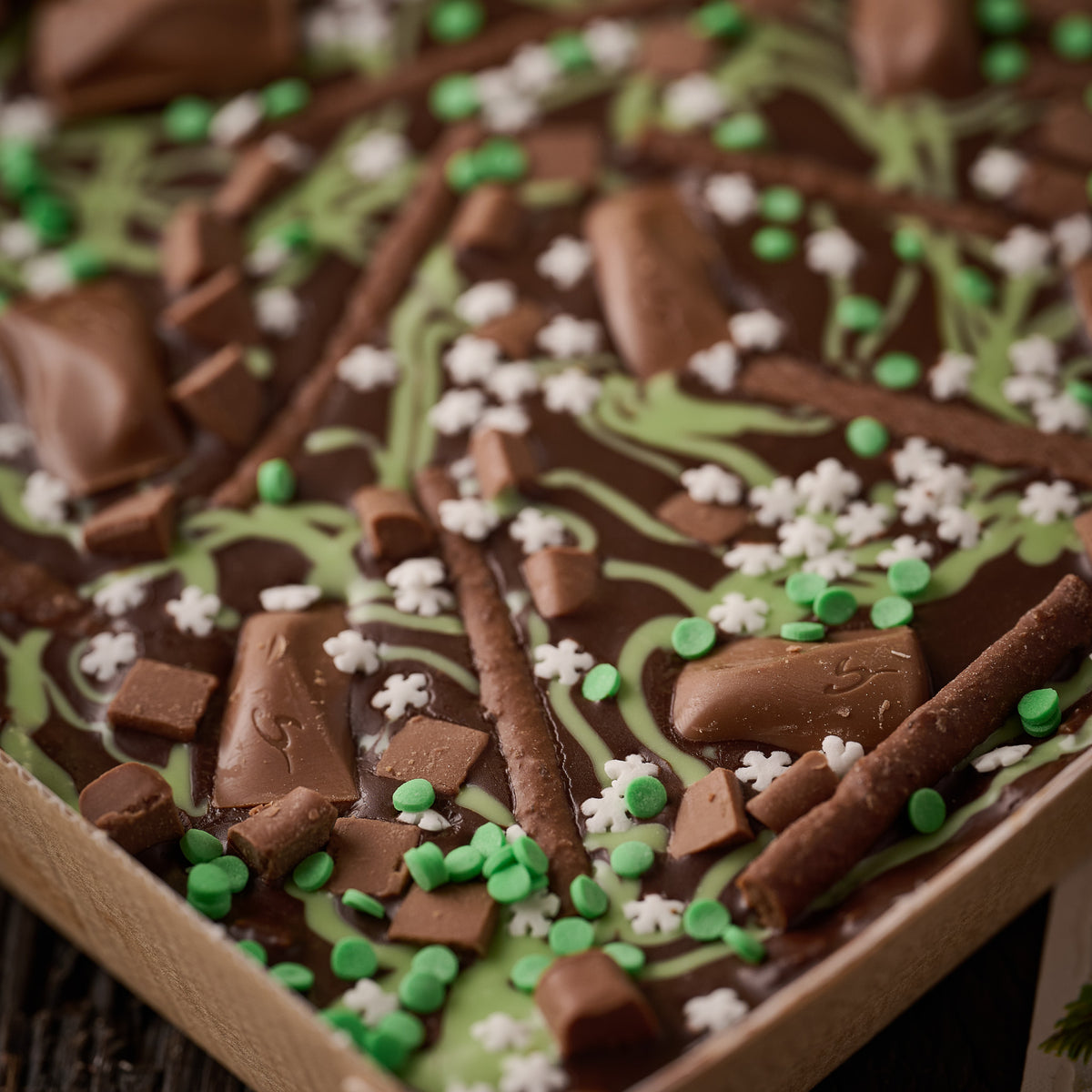 Festive Mint Chocolate Flapjack
