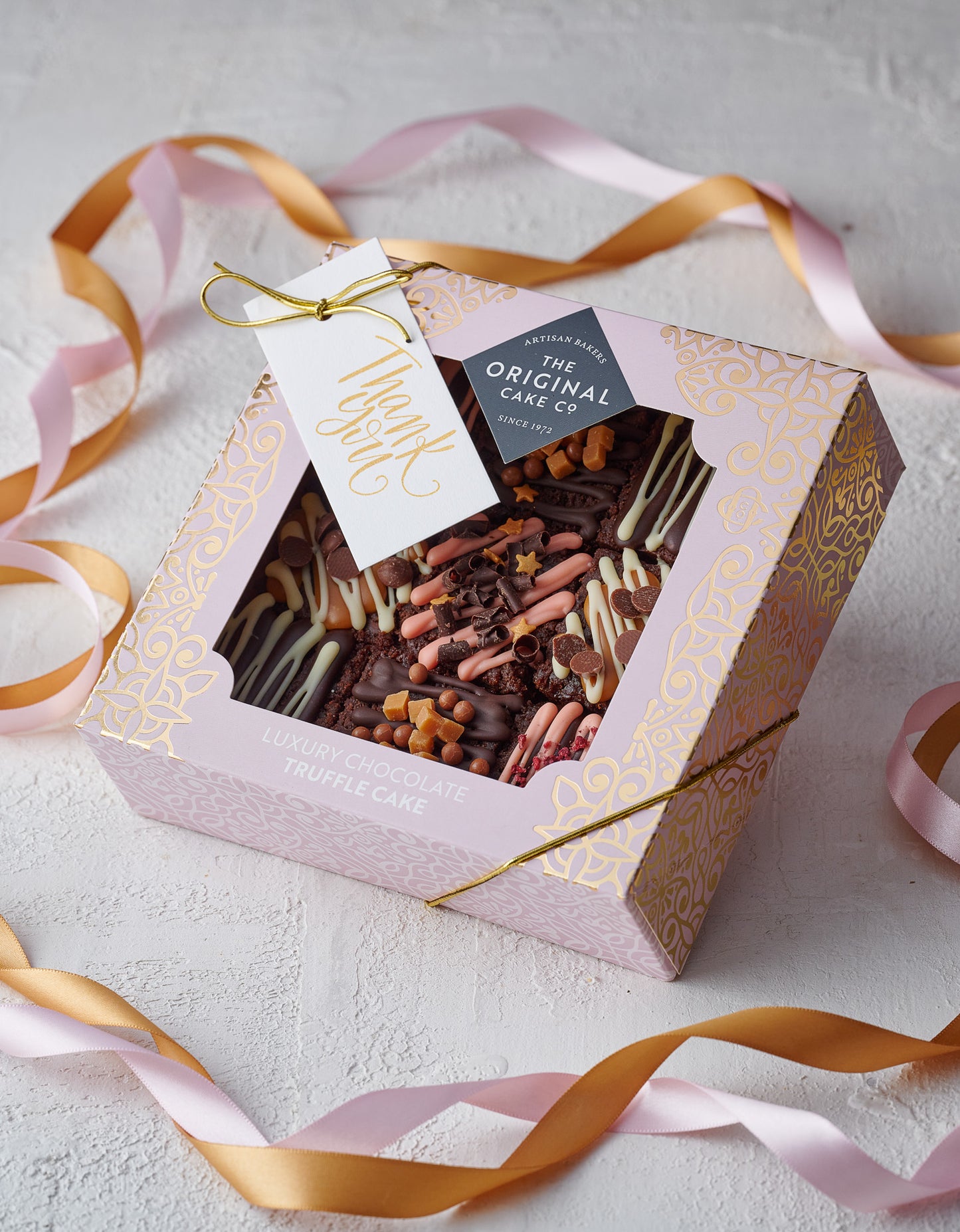 Pink Chocolate Truffle Cake Gift Box