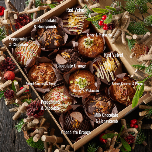Winter Muffin Selection – 12 Festive Flavours