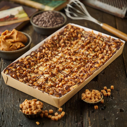 Caramel Brookie Traybake