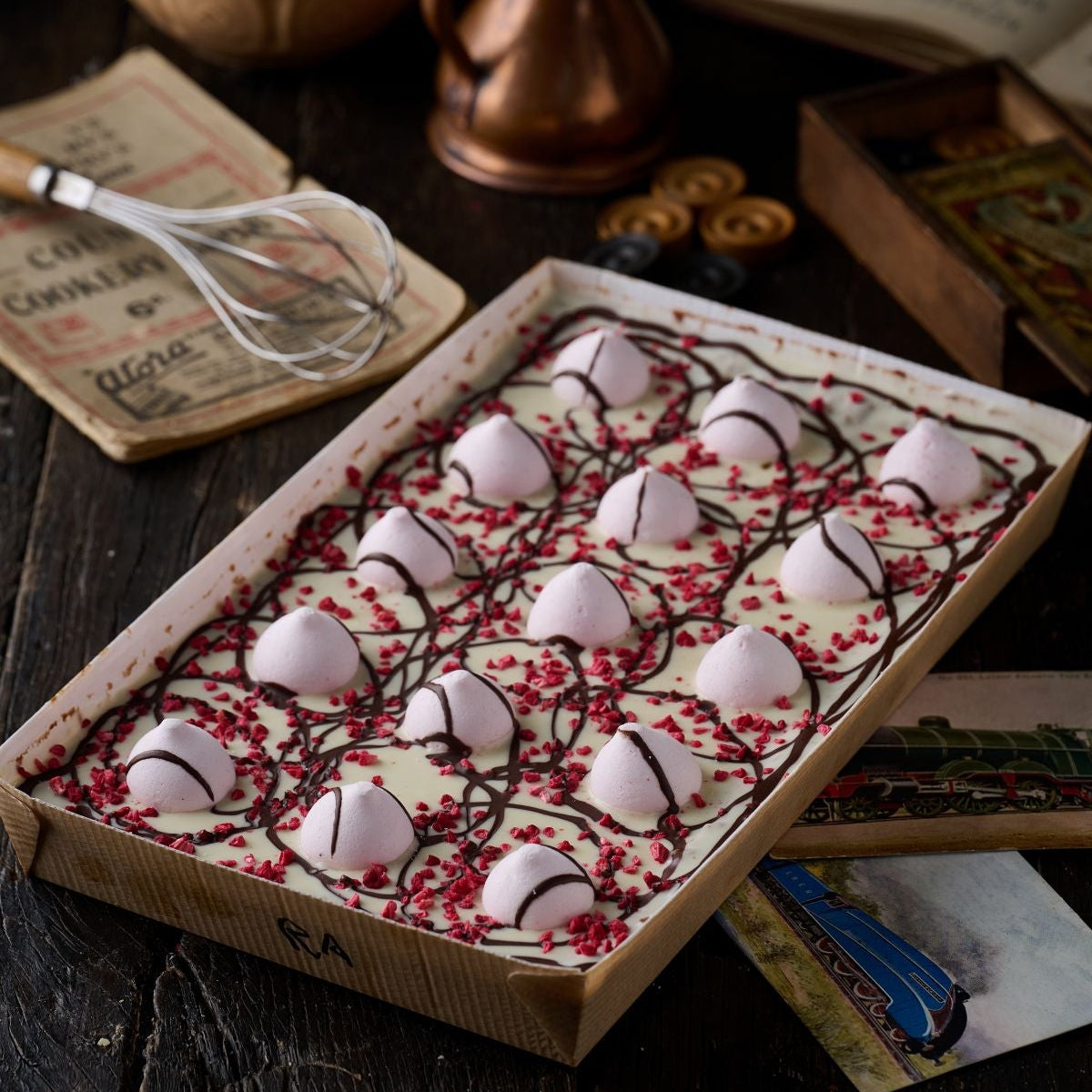 Chocolate & Raspberry Meringue Flapjack