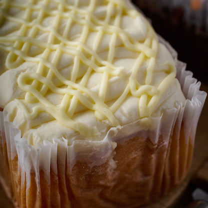 close up lemon loaf cake