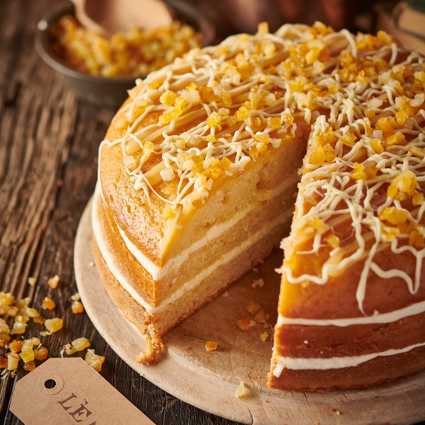 Lemon Curd Drizzle Cake (14 Portions)