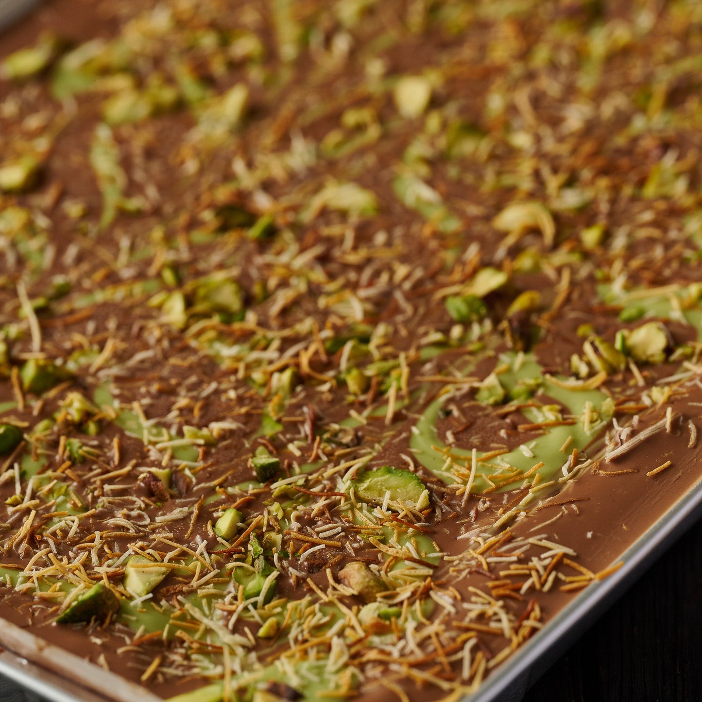 PISTACHIO AND CHOCOLATE BROWNIE
