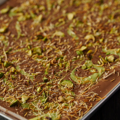 PISTACHIO AND CHOCOLATE BROWNIE