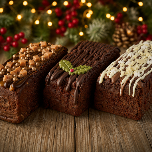 Trio of Festive Chocolate Truffle Cakes