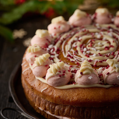 Winter Raspberry, Cranberry & White Chocolate Cake- NGCI (14 portions)