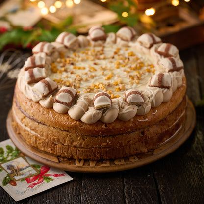 Festive Bueno & White Chocolate Cake (14 Portions)