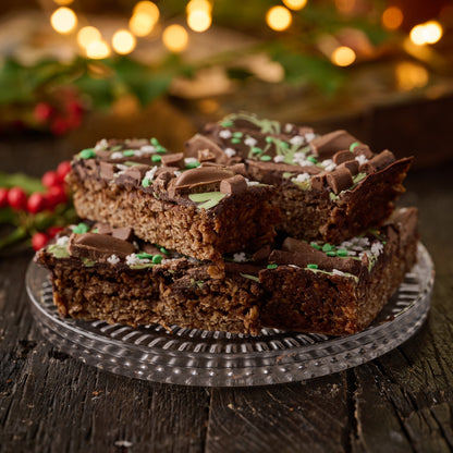Festive Mint Chocolate Flapjack