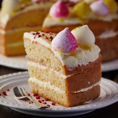 Raspberry & Lemon Meringue Cake (14 Portions)