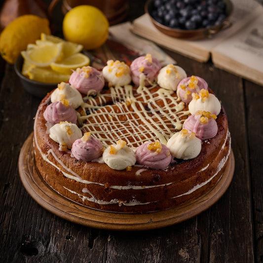 Lemon & Blueberry Cake- Vegan (14 Portions)