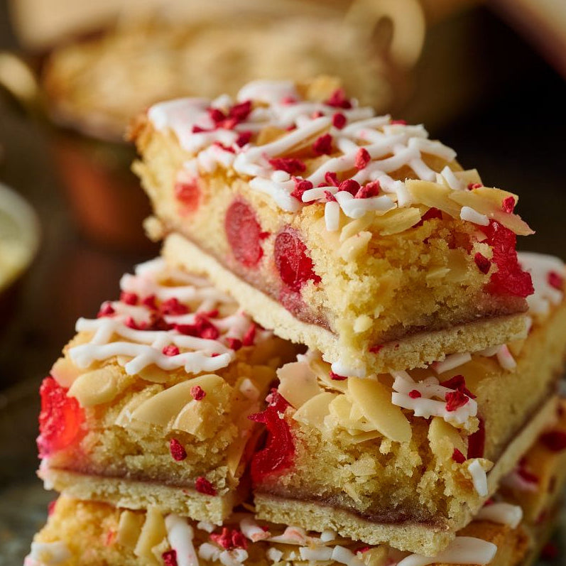 cherry bakewell slice 