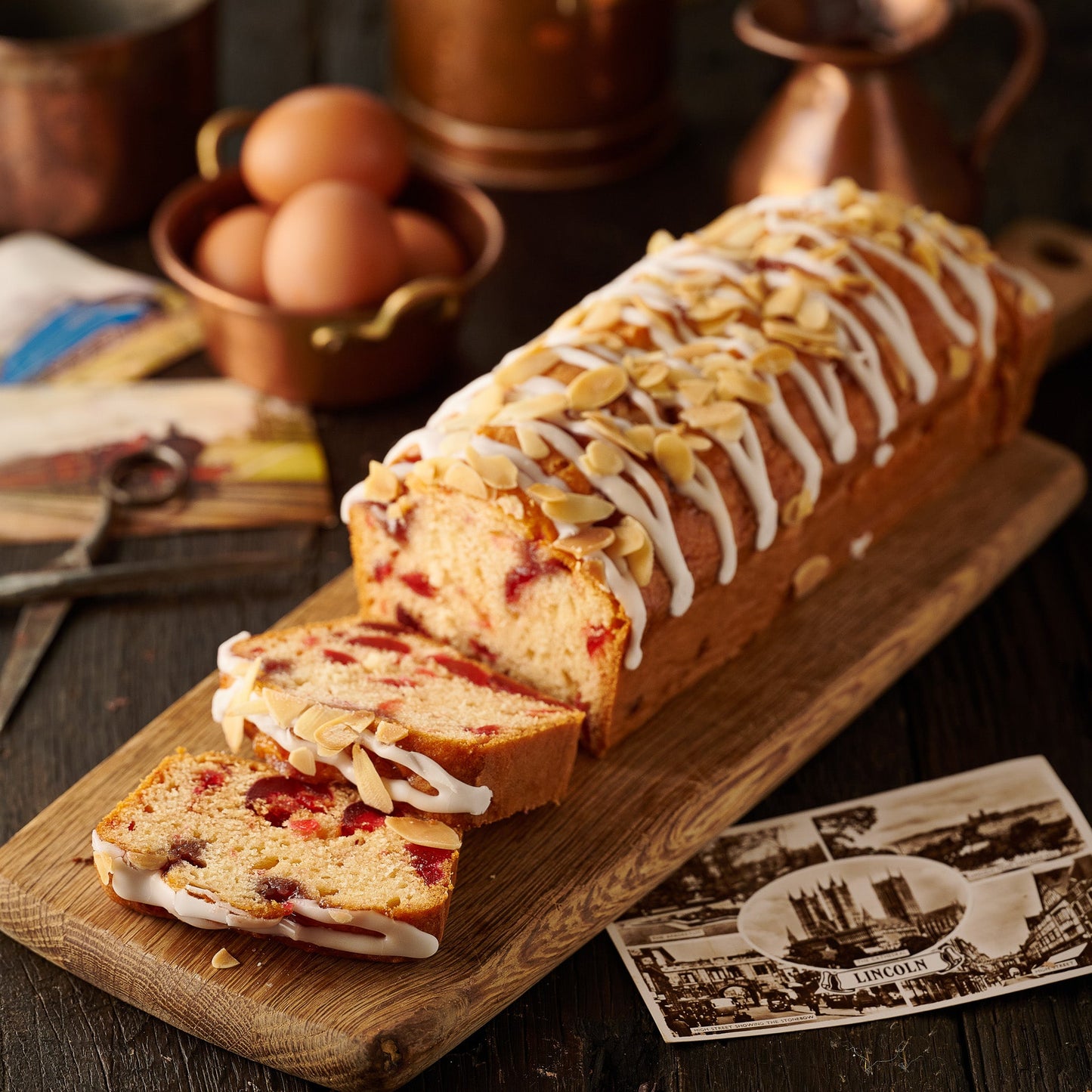 cherry bakewell loaf cake for uk nationwide delivery
