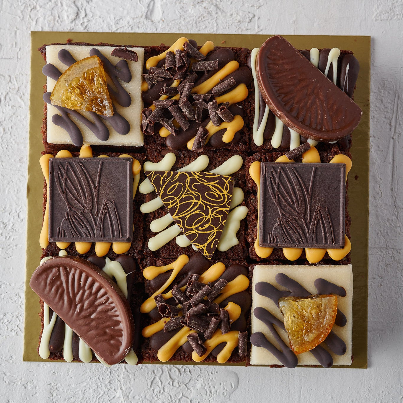 Whole chocolate orange truffle cake with rich chocolate topping