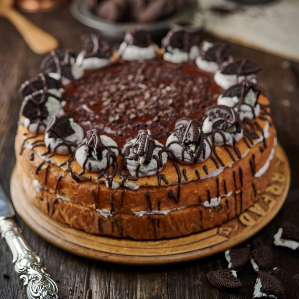 Oreo Cookies & Cream Cake- Vegan (14 Portions)