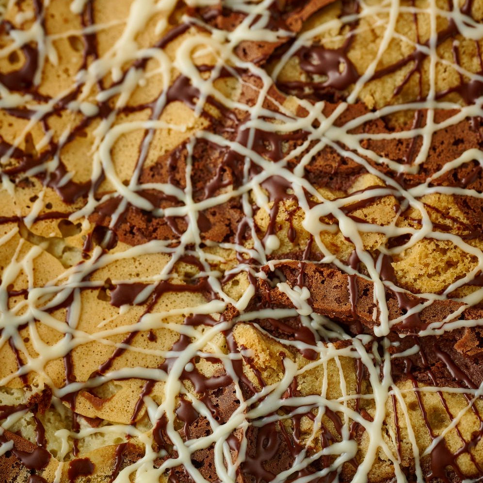 cookie dough brookie close up