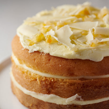 triple layer 6 inch st clements cake close up 